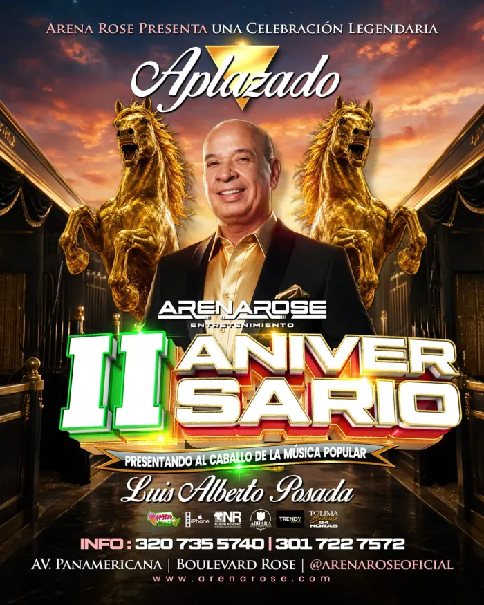 Flyer: II Aniversario — Luis Alberto Posada