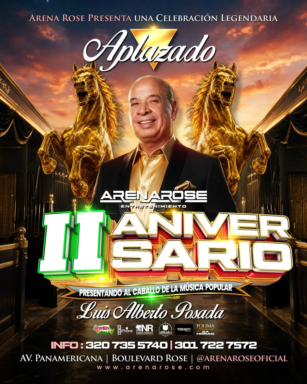 Flyer: II Aniversario — Luis Alberto Posada